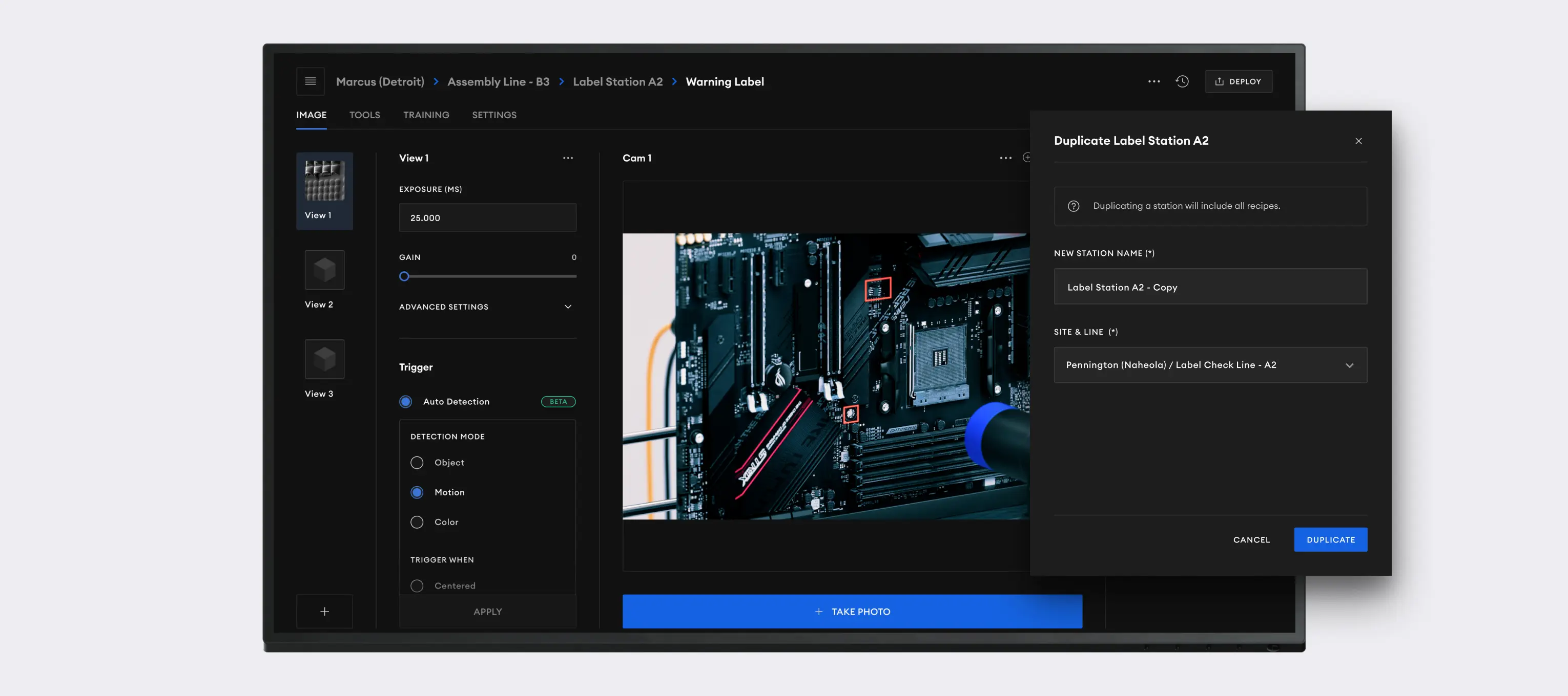 Elementary QA Platform Image Capture
